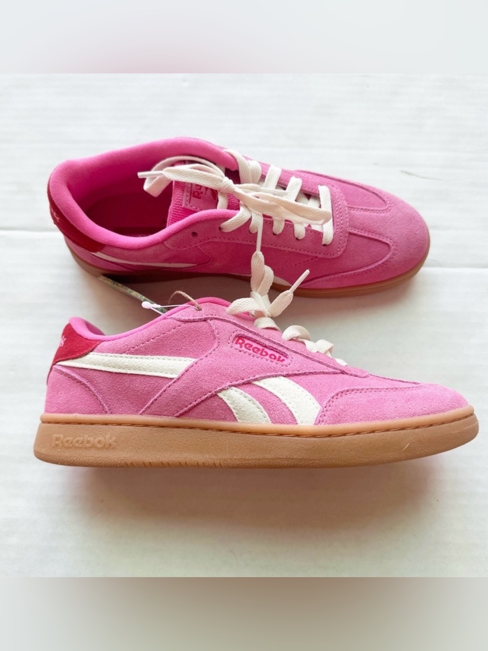 Reebok New Women's Pink Club C Grounds UK Sneakers
Size 7.5 NWOT
